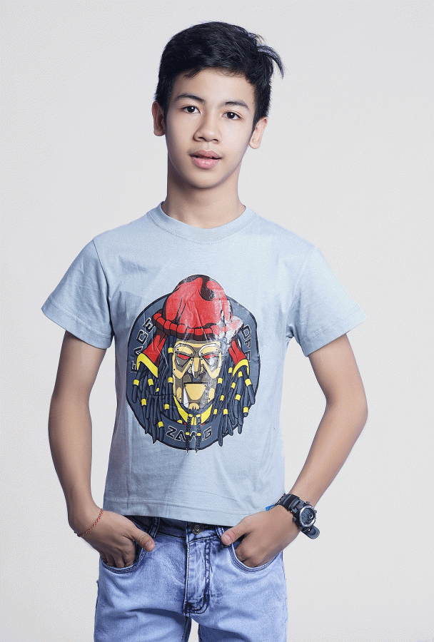 Zaw Gyi Design Printed T-shirt KID (Gray)